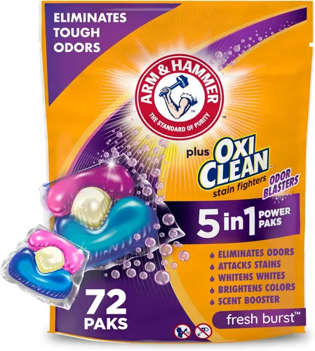 Vista 10 de ARM & HAMMER Plus OxiClean Odor Blasters - Paquete de detergente para ropa