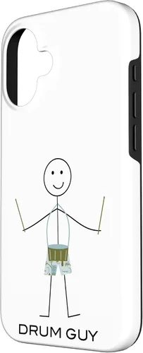 Vista 2 de Funny Men's Snare Drum Guy Boy Drummer Case for iPhone 16