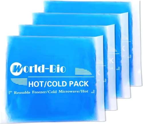 Vista 9 de Paquetes de hielo flexibles y suaves para lesiones – Paquete frío reutilizable para congelador, terapia de compresa fría y caliente, almohadilla