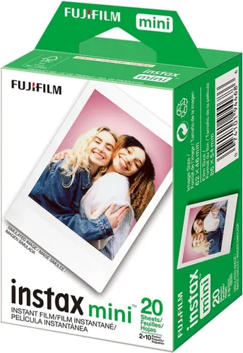 Vista 3 de Fujifilm Instax mini película instantánea de luz diurna (paquete doble + unidad flash USB de 32 GB) con paño de limpieza de microfibra Sunshine