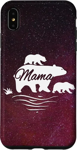 Vista 11 de Mama Bear with 2 Cubs Space Stars Galaxy Mama Bear Case for iPhone 17