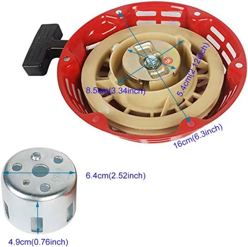 Vista 5 de HIFROM Recoil Pull Starter Start Cup Asamblea reemplazo para Harbor Freight Predator 212CC 173CC 6.5 7 HP Engine 69730 69727