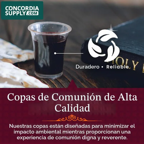 Vista 6 de Concordia Supply Vasos de comunión de plástico transparente reciclable de 1