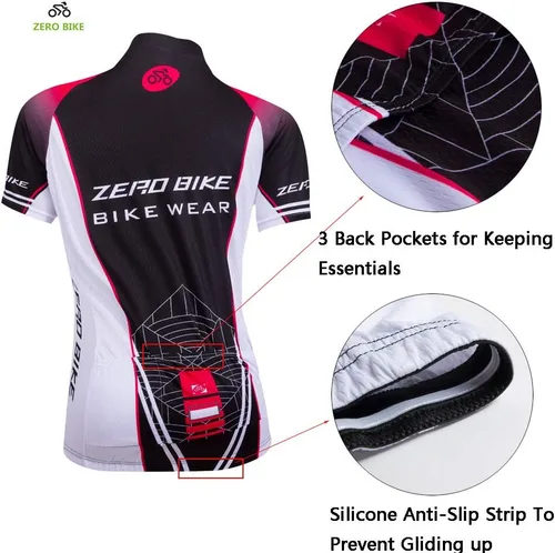 Vista 22 de Jersey de ciclismo para mujer, de manga corta, secado rápido, transpirable, para montaña.