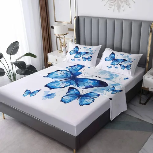 Vista 16 de Sábanas japonesas tamaño Queen – Sábanas de cama de estilo asiático, microfibra suave, bolsillo profundo, sábanas y fundas de almohada estampadas