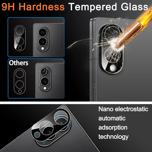 Vista 7 de Ferilinso Screen Protector for Samsung Galaxy Z Fold 8, Tempered Glass Back 3 Pack, 9H+ Hardness, Military-Grade Shatterproof, Case Friendly, Easy