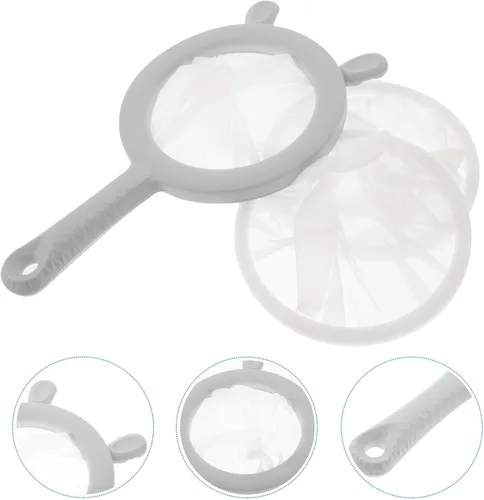 Vista 2 de Colador de malla ultra fina de cocina, 3 piezas, colador de malla fina con asa, herramienta de cocina para leche de soja, café, yogur, jugo, hoja