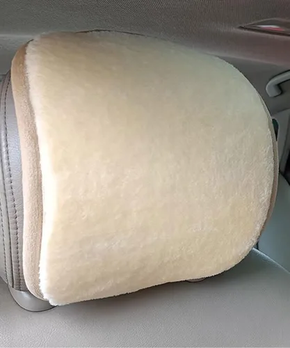 Vista 8 de Paquete de 2 fundas para reposacabezas de asiento de automóvil, flexible, transpirable, elástico, ajuste universal para todos los accesorios Beige