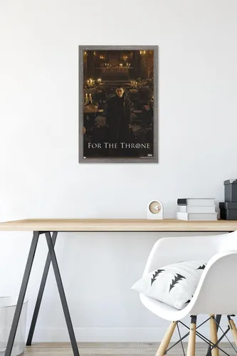 Vista 6 de Trends International Juego de tronos - Póster de pared de Arya Stark, 14.725 x 22.375 pulgadas, versión enmarcada de madera de granero