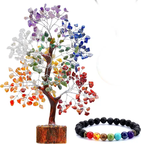 Vista 18 de Árbol de cristal de amatista YUVDIPR, piedras preciosas y cristales, decoración de escritorio de piedra de amatista, cristal sanador, árbol de gemas