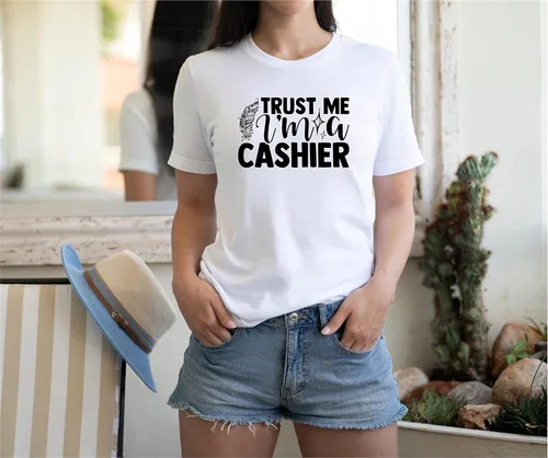 Vista 2 de SEC Apparel Cashier - Parches termoadhesivos para transferencia de apliques de letras para camisetas de tela, ropa Trust Me
