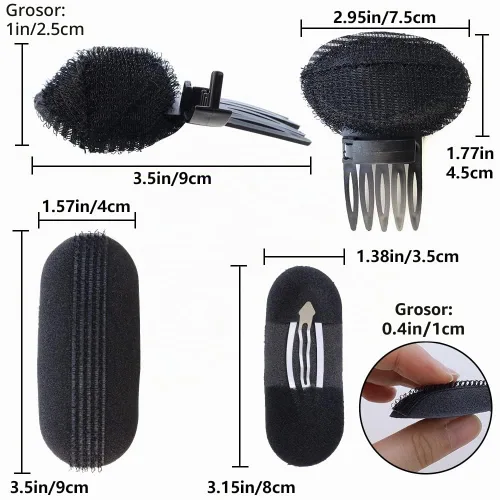 Vista 2 de TCOTBE Almohadillas para el cabello con volumen de princesa esponjosa