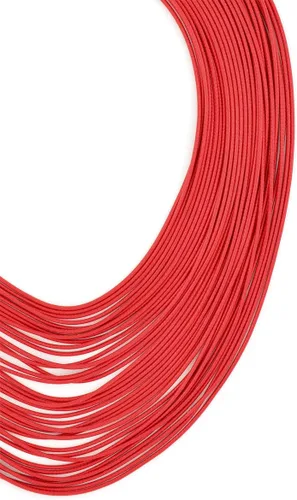 Vista 4 de ZENZII Collar con pechera de múltiples hebras con cierre magnético para mujer