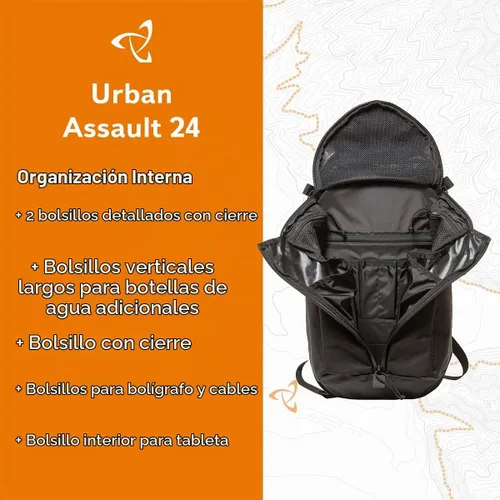 Vista 3 de Mystery Ranch Urban Assault 24 - Mochila de inspiración militar, color negro, 24L
