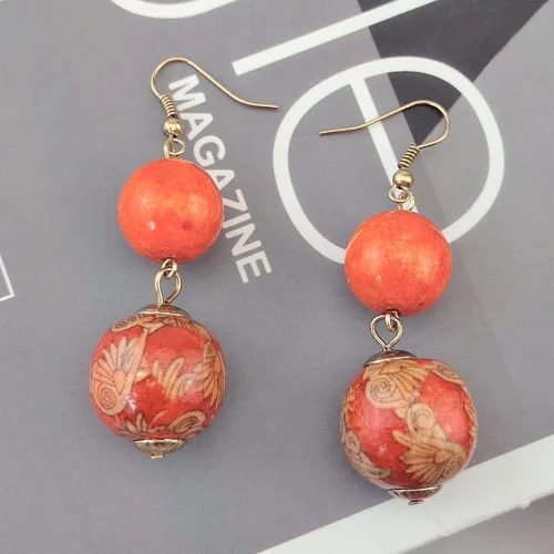 Vista 7 de Conjunto BOCAR de collar robusto de 3 capas con cuentas de múltiples y aretes, para mujer