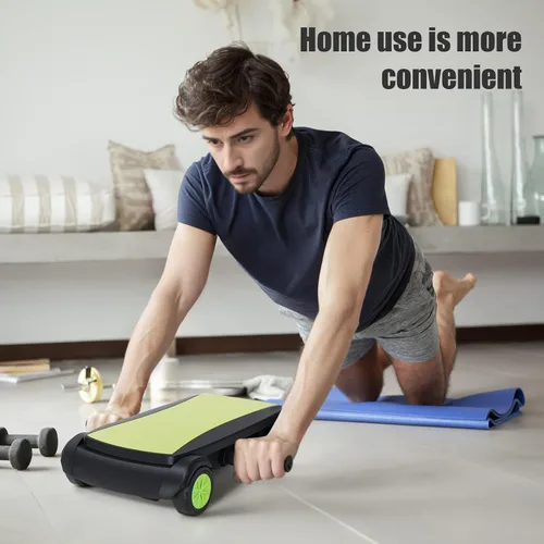 Vista 2 de Talent Star Tabla de máquina abdominal con 4 ruedas, rueda abdominal de rebote automático para entrenamiento de núcleo, equipo de entrenamiento