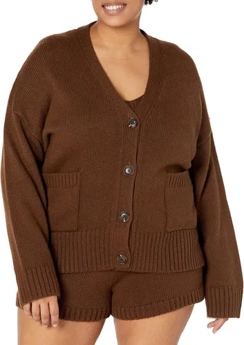 Vista 5 de The Drop Women's Brigitte Chunky Button-Front Pocket Ribbed Cardigan
