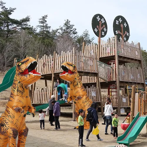 Vista 6 de IamaCos Disfraz inflable de dinosaurio disfraz de T-Rex para cosplay disfraz de Halloween