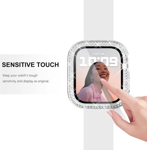 Vista 74 de Surace Bling - Carcasa con protector de pantalla para Apple Watch Series 3, 2, 1 de 1.496 pulgadas