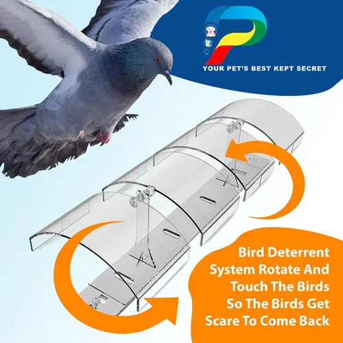 Vista 11 de Sistema disuasorio de pájaros, policarbonato resistente a los rayos UV, a prueba de palomas sin crueldad, de larga duración, adecuado para balcones