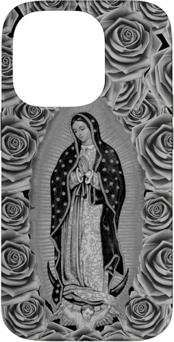 Vista 17 de Funda para iPhone 14 Pro Max Our Lady Virgen De Guadalupe Virgen María Floral