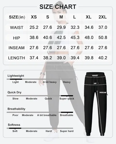 Vista 8 de MoFiz Pantalones cargo de senderismo para mujer, de secado rápido, casual, para viajes, para exteriores