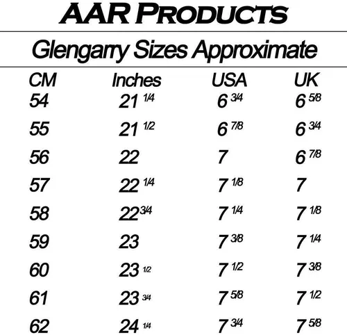 Vista 2 de AAR Gorros Glengarry Balmoral Kilt Scottish para hombre en dados y lisos 100% lana Piper 52-62