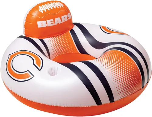 Vista 16 de BigMouth 42” Inflatable Pool Floats Officially Licensed NFL Fan Gear Merchandise Back Support Inner Tube for Adults and Teens