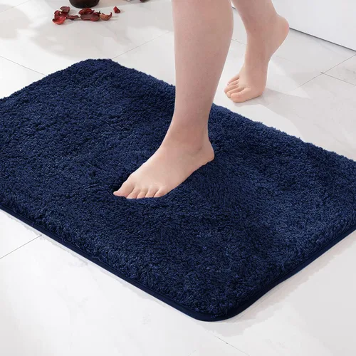 Vista 47 de MIULEE Alfombras de baño negras de microfibra suave y pequeña, 16 x 24