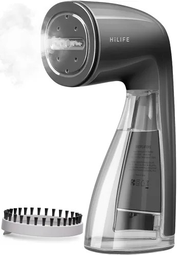 Vista 10 de HiLIFE Vaporizador para ropa, diseño portátil de mano, gran capacidad de 8.1 fl oz, 700 W, fuerte vapor penetrante, elimina las arrugas
