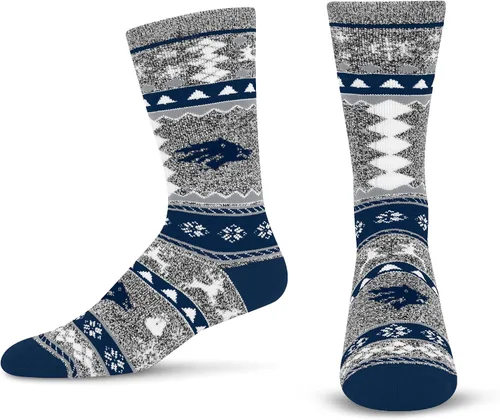 Vista 11 de For Bare Feet Ugly Holiday Sweater Crew Sock NCAA