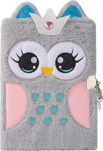 Vista 11 de BOLLEY JOSS Cuaderno de unicornio arcoíris para niños, diario de felpa para niñas y adolescentes, bloc de escritura con forro A5, 160 páginas