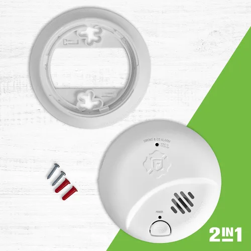 Vista 3 de First Alert Alarma combinada de humo y monóxido de carbono con batería de 10 años