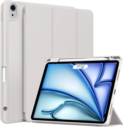Vista 10 de Funda para iPad Air de 11 pulgadas M3/M2 (2025/2024), iPad Air 5/4 (2022/2020 5ª/4ª generación de 10.9 pulgadas) con soporte para lápiz, soporte