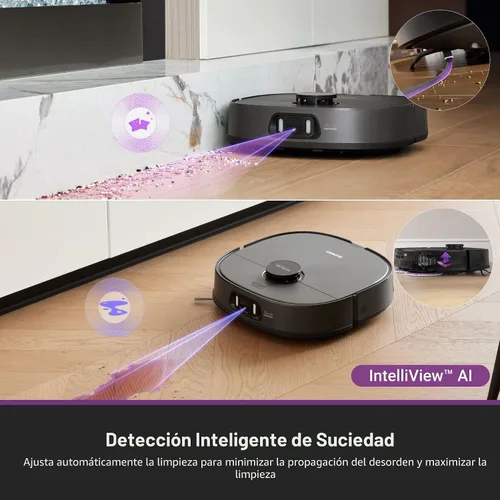 Vista 9 de Eureka J15 Pro Ultra Robot - Aspirador y fregona con base autovaciada, 16,200 Pa de succión, diseño de mopa con brazo flexible, lavado con agua