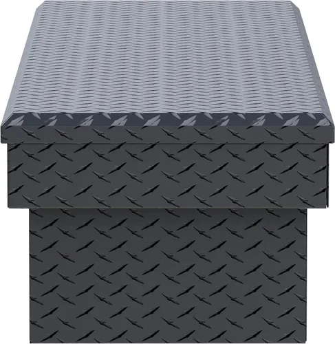 Vista 7 de UWS TBS-72-MB Caja de herramientas de aluminio negro mate para camiones de 72 pulgadas