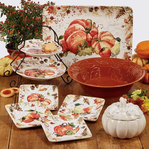 Vista 4 de Certified International Harvest Splash - Tazas de 18 onzas, 4 unidades (paquete de 1), multicolor