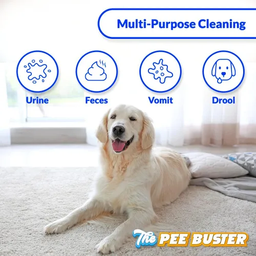 Vista 6 de Removedor de manchas para mascotas, botella de limpieza recargable con 5 tabletas solubles, limpiador multisuperficie para orina de perro y gato
