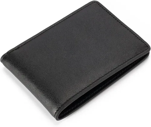 Vista 6 de Cartera delgada con bolsillo frontal para hombre con bloqueo RFID