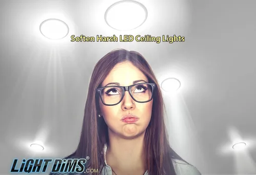Vista 7 de LightDims White Dims - Hojas de atenuación/ablandamiento para luces LED duras, tamaño extra grande (2 hojas), embalaje al por menor de color cálido