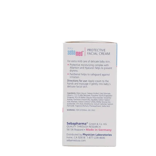 Vista 3 de Sebamed Crema facial protectora para bebés ultra suave suave hidratante facial para pieles delicadas (1.7 fl oz)