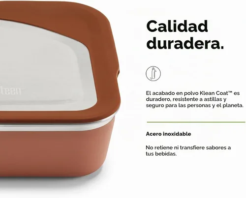Vista 5 de Klean Kanteen Rise Food Box – Recipiente reutilizable para alimentos para preparación de comidas, almuerzo y más – Construcción de acero inoxidable