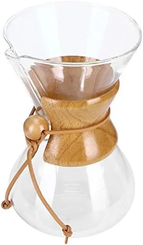 Vista 9 de Atyhao Cafetera de vidrio de alta temperatura de goteo de café con filtro de acero inoxidable (20.3 fl oz)