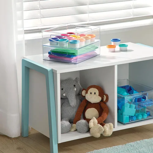 Vista 6 de iDesign - Papelera apilable para despensa de cocina, refrigerador o almacenamiento en congelador, transparente, fabricada en EE. UU Armarios