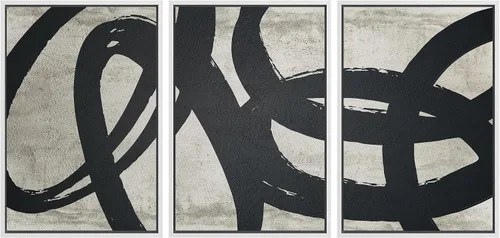 Vista 14 de SIGNWIN Lienzo enmarcado para pared, juego de arte abstracto de serenidad costera, ilustraciones abstractas junto al mar, arte moderno, decorativo