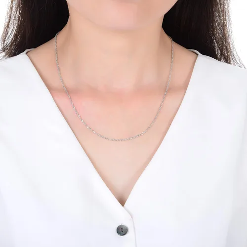 Vista 5 de Adabele Auténtica cadena de plata de ley de 0.051 in 0.063 in Singapur para mujeres y hombres, joyería hipoalergénica sin níquel, fabricado