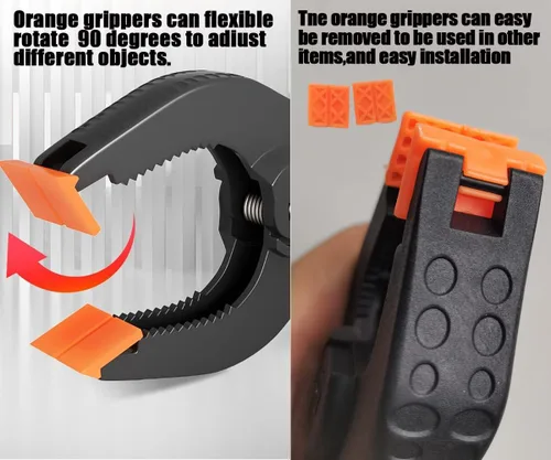 Vista 4 de Abrazaderas de resorte, paquete de 6, abrazaderas de resorte de plástico profesional de 6 pulgadas de alta resistencia para manualidades, clips