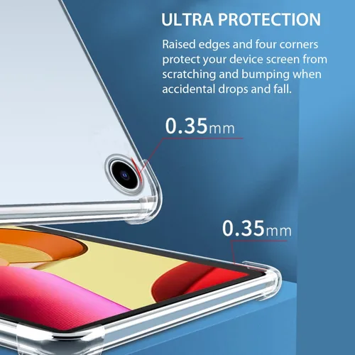 Vista 3 de Zeking Funda para tablet Amazon Fire Max 11, esquinas reforzadas transparentes transparentes de poliuretano termoplástico (TPU) para tableta Amazon