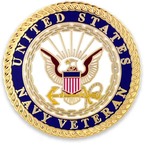 Vista 12 de PinMart Pin de solapa con licencia oficial de la Marina de los Estados Unidos – Pin de emblema militar de la Marina de los Estados Unidos – Broche