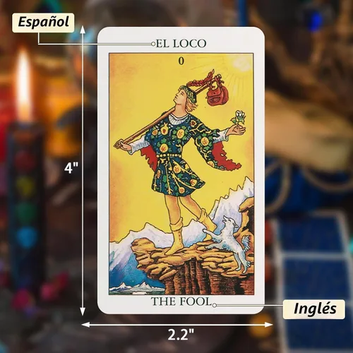 Vista 2 de Cartas de Tarot en Español: Cartas del Tarot Español, Cartas Originales del Tarot con Guía para Principiantes - Cartas de Tarot